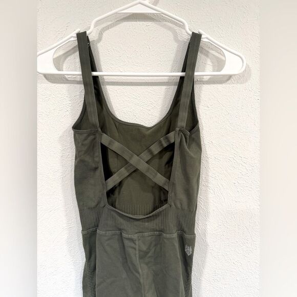 Free People Movement Good Karma Onesie Jumpsuit, Green, XS - Picture 5 of 7
